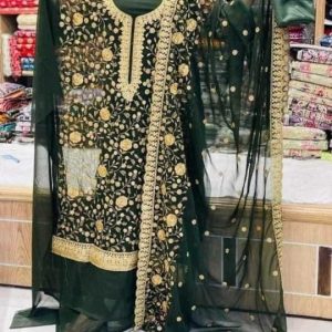 জর্জেট ৪ পিস — এলিগ্যান্ট সবুজ কালার