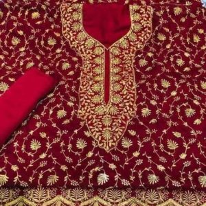 জর্জেট ৪ পিস — এলিগ্যান্ট খয়েরী কালার
