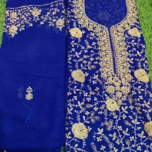 জর্জেট ৪ পিস — এলিগ্যান্ট নেভিব্লু কালার